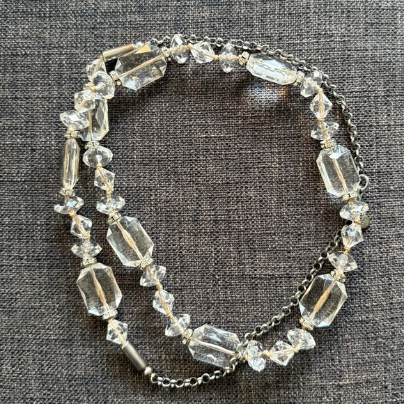 Elegant transparent Beaded Necklace by LOFT - 18” long - Picture 5 of 8